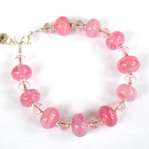 PINK DREAMS, lámpagyöngy karkötő -  - Meska.hu