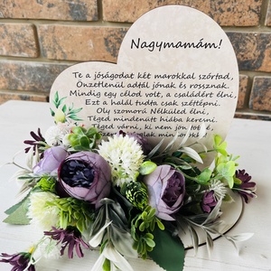 Anyák napi díszek, talpas szív dísz - otthon & életmód - dekoráció - Meska.hu