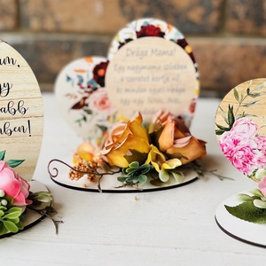 Anyák napi díszek, talpas szív dísz - otthon & életmód - dekoráció - Meska.hu