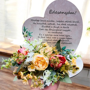 Anyák napi díszek, talpas szív dísz - otthon & életmód - dekoráció - Meska.hu