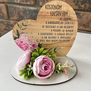 Anyák napi díszek, talpas szív dísz - otthon & életmód - dekoráció - Meska.hu