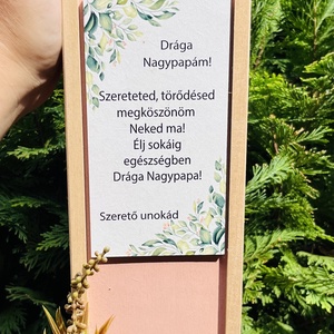 Szülőköszöntő bortartó, Esküvő, Emlék & Ajándék, Köszönőajándék, Virágkötés, MESKA