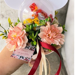 Mickey fej csokor, nőnapra - otthon & életmód - virágdekoráció - virágok - szálas virág - Meska.hu