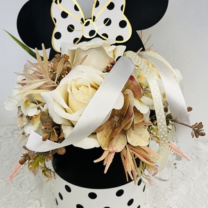 Minnie virágbox - otthon & életmód - papír, írószer - ajándékozás kellékei - pénzátadó doboz - Meska.hu