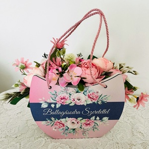 Ballagási virág, táska. , Otthon & Életmód, Virágdekoráció, Virágok, Virágcsokor, Virágkötés, MESKA