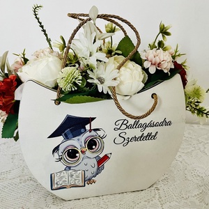 Ballagási virág, táska.  - otthon & életmód - virágdekoráció - virágok - virágcsokor - Meska.hu