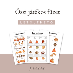 Őszi játékos fejlesztő füzet gyerekeknek, Játék & Sport, Táblajáték és Kártyajáték, Kártya, Fotó, grafika, rajz, illusztráció, MESKA
