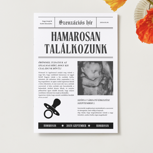 Baba bejelentő újság - otthon & életmód - papír, írószer - babanapló - Meska.hu