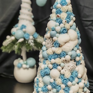 Karácsonyi asztali dísz - karácsony - karácsonyi lakásdekoráció - karácsonyfa, grincsfa - Meska.hu