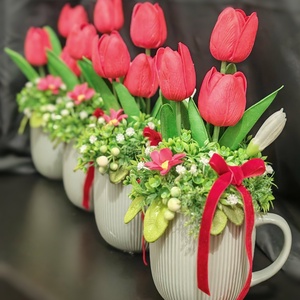 Tulipános asztali dísz (4 darab) - Meska.hu