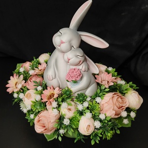 Nyuszis (húsvéti) asztali dísz  - Meska.hu