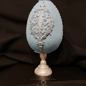 Húsvéti asztali dísz, Otthon & Életmód, Virágdekoráció, Virágdíszek, Virágdísz kaspóban, Agyagozás, Decoupage, transzfer és szalvétatechnika, MESKA