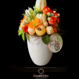 Tavaszi virágok bögrében , Otthon & Életmód, Virágdekoráció, Virágdíszek, Asztali virágdísz, Virágkötés, MESKA