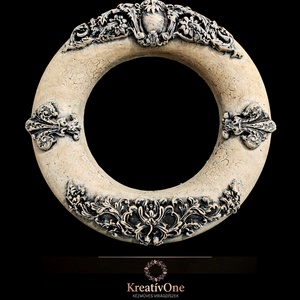 Különleges antikolt barokk kopogtató, Otthon & Életmód, Dekoráció, Ajtó- és ablak dekoráció, Ajtódísz & Kopogtató, Agyagozás, Festészet, MESKA