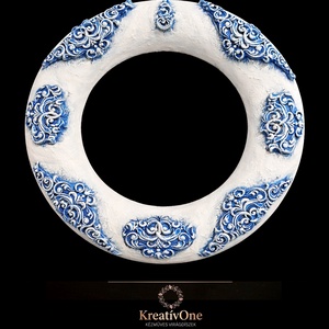 Egyedi barokk kopogtató, Otthon & Életmód, Dekoráció, Ajtó- és ablak dekoráció, Ajtódísz & Kopogtató, Agyagozás, MESKA