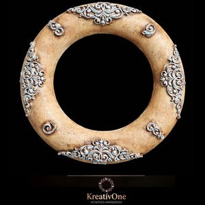 Egyedi barokk kopogtató, Otthon & Életmód, Dekoráció, Ajtó- és ablak dekoráció, Ajtódísz & Kopogtató, Agyagozás, Festészet, MESKA