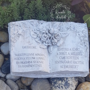 Könyv alakú sírdísz - Meska.hu