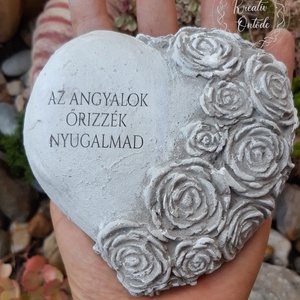 Mindenszentek-Sírdísz-franciaszív - otthon & életmód - vallás - temetkezési tárgy - Meska.hu