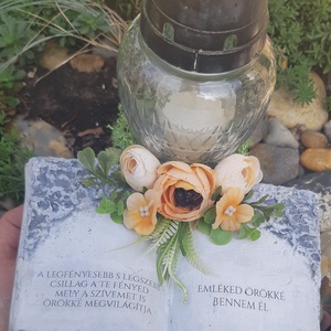 Cement Sírdísz - otthon & életmód - vallás - temetkezési tárgy - Meska.hu