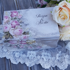 Esküvő-névreszóló díszdoboz - esküvő - emlék & ajándék - nászajándék - esküvői pénzátadó doboz - Meska.hu