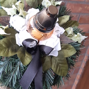Sírdísz-Műfenyős díszített, Otthon & Életmód, Vallás, Temetkezési tárgy, Virágkötés, MESKA
