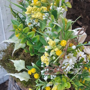 Tavaszi hangulat- asztali dísz-húsvéti bárányos - otthon & életmód - dekoráció - asztal és polc dekoráció - asztaldísz - Meska.hu