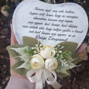 Apáknapi-Kegyeleti dísz-felakasztható szív - otthon & életmód - vallás - temetkezési tárgy - Meska.hu
