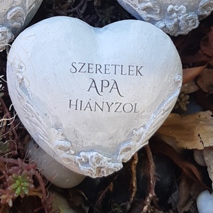 Kegyeleti Sírdísz-szív-szárnyas - otthon & életmód - vallás - temetkezési tárgy - Meska.hu