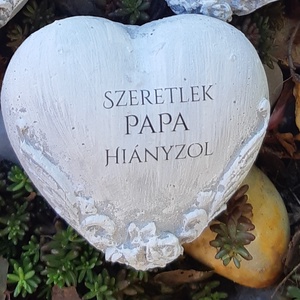 Kegyeleti Sírdísz-szív-szárnyas - otthon & életmód - vallás - temetkezési tárgy - Meska.hu