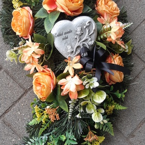 Műfenyős Sírdísz-díszített - otthon & életmód - vallás - temetkezési tárgy - urnadíszek - Meska.hu