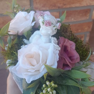 Angyalkás -sírdísz - otthon & életmód - vallás - temetkezési tárgy - sírdísz, kegyeleti dísz - Meska.hu