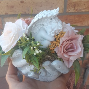 Sírdísz-angyalkával - otthon & életmód - vallás - temetkezési tárgy - sírdísz, kegyeleti dísz - Meska.hu