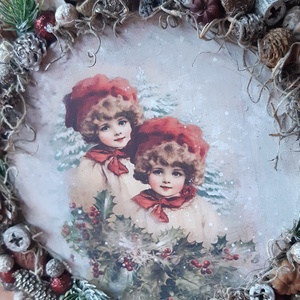 Karácsonyi kopogtató/ajtódísz - karácsony - karácsonyi lakásdekoráció - karácsonyi ajtódíszek - Meska.hu