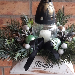 Sírdísz-nehezített műfenyős - Meska.hu