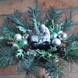 Műfenyős Sírdísz-díszített - otthon & életmód - vallás - temetkezési tárgy - sírdísz, kegyeleti dísz - Meska.hu