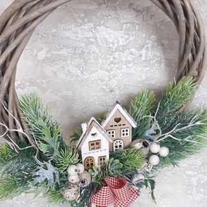 Karácsonyi ajándék- ajtódísz,kopogtató - karácsony - karácsonyi lakásdekoráció - karácsonyi ajtódíszek - Meska.hu