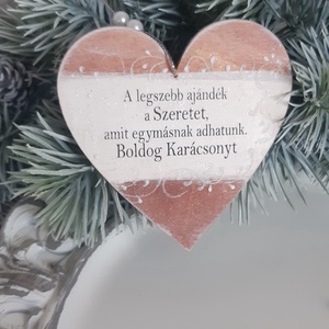 Karácsonyfa dísz, Karácsony, Adventi díszek, Adventi ajtódísz, Decoupage, transzfer és szalvétatechnika, MESKA