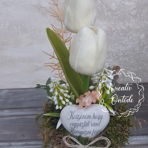 Ballagás-óvódai-bölcsödei ajándék óvónéninek,dajkanéninek - otthon & életmód - virágdekoráció - virágdíszek - virágdísz kaspóban - Meska.hu