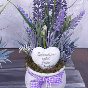 Ballagás-óvódai-bölcsödei ajándék óvónéninek,dajkanéninek, Otthon & Életmód, Virágdekoráció, Virágdíszek, Virágdísz kaspóban, Gipszöntés, Virágkötés, MESKA