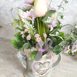 Tavaszi vir�gdekor�ció - ünnepi díszek, dekorációk - húsvéti díszek és dekorációk - húsvéti asztaldíszek - Meska.hu