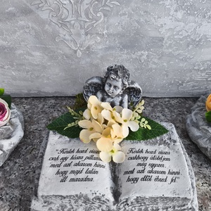 Temetői sirdisz, Otthon & Életmód, Vallás, Temetkezési tárgy, Sírdísz, kegyeleti dísz, Decoupage, transzfer és szalvétatechnika, MESKA