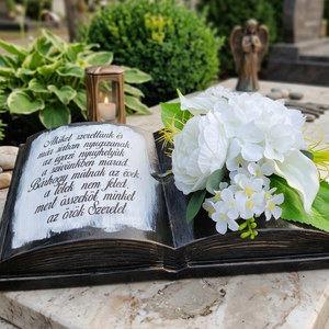 Óriás kegyeleti könyv-sirdisz - Meska.hu