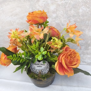 Nehezitett Sírdísz, Otthon & Életmód, Vallás, Temetkezési tárgy, Sírcsokor, virág dekoráció, Mindenmás, MESKA