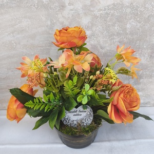 Nehezîtett Sírdísz - otthon & életmód - vallás - temetkezési tárgy - sírcsokor, virág dekoráció - Meska.hu