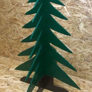 Fából készült 3D karácsonyfa dekoráció - Meska.hu