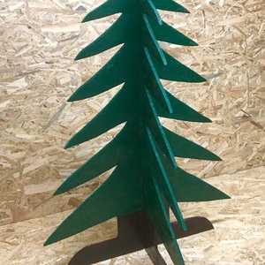 Fából készült 3D karácsonyfa dekoráció - karácsony - karácsonyi kültéri dekoráció - Meska.hu