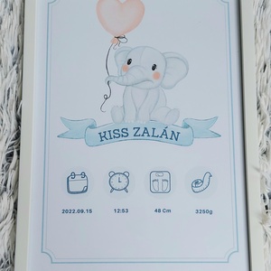 Babatábla - megszülettem poszter, Baba - mama, Babaszoba dekoráció, Babaszoba kép, Fotó, grafika, rajz, illusztráció, MESKA