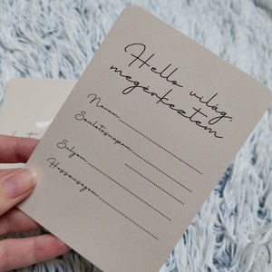 Baba mérföldkő kártya, babakártya ajándék kártyatartóval - baba - mama - babaszoba dekoráció - babaszoba kép - Meska.hu