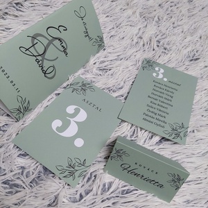 Esküvői menü, háromszög menü - Meska.hu