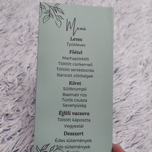 Esküvői menü, háromszög menü - esküvő - meghívó & kártya - menü - Meska.hu